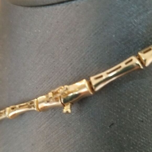 14 k GOLD CHOKER WITH DIAMONDS!!! VINTAGE PIECE FROM MY FAMILY COLLECTION!!! - Picture 3 of 4